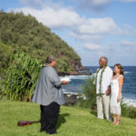 Officiant is also the singer and ukulele player